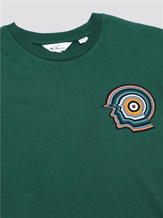 Camiseta Ben Sherman Mod Head Teal - ECRU