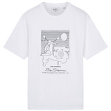 Camiseta Ben Sherman Summer Scooter White - ECRU