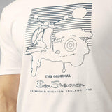 Camiseta Ben Sherman Summer Scooter White - ECRU