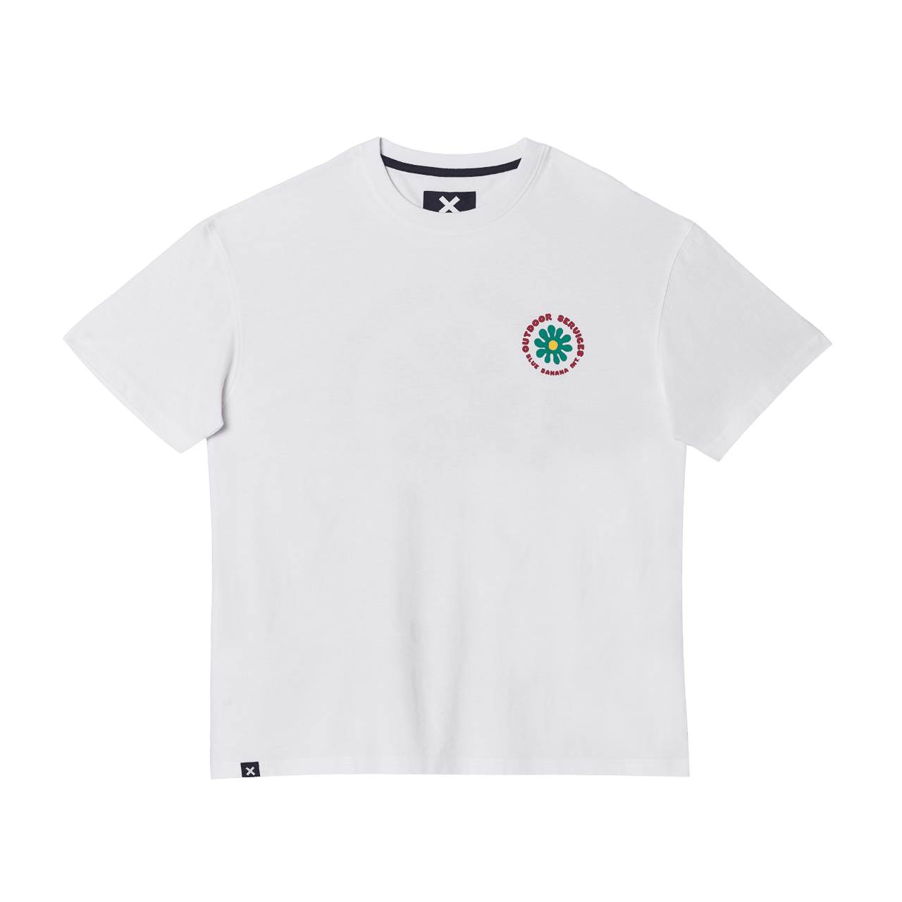 Camiseta Blue Banana Flower White - ECRU