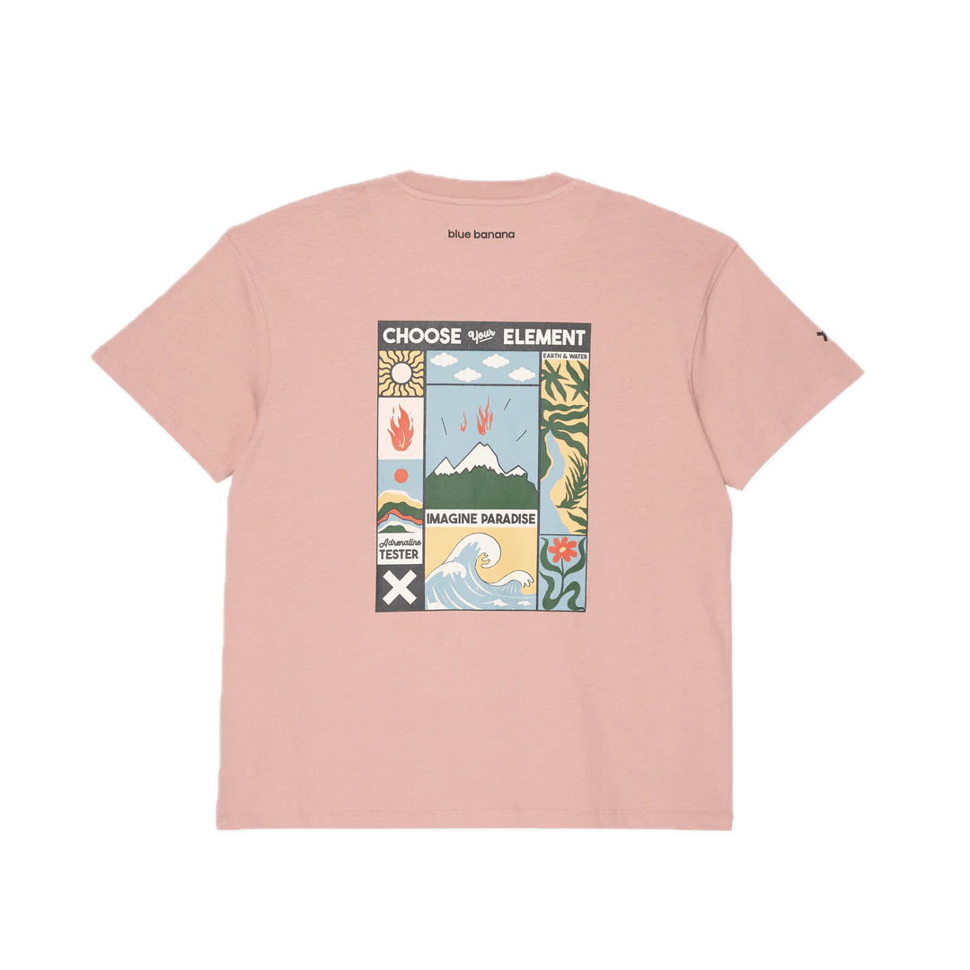 Camiseta Blue Banana Peach Rain - ECRU