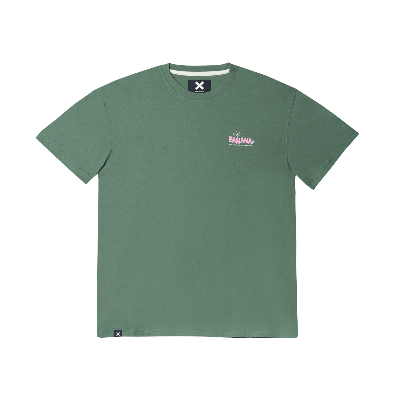 Camiseta Blue Banana Riptide Pine Green - ECRU