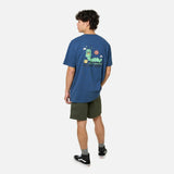 Camiseta Blue Banana Worm Imperial Blue - ECRU