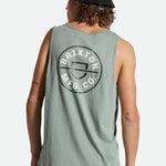 Camiseta Brixton Crest Tank Top - ECRU