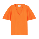 Camiseta CKS Tiko Bright Orange - ECRU