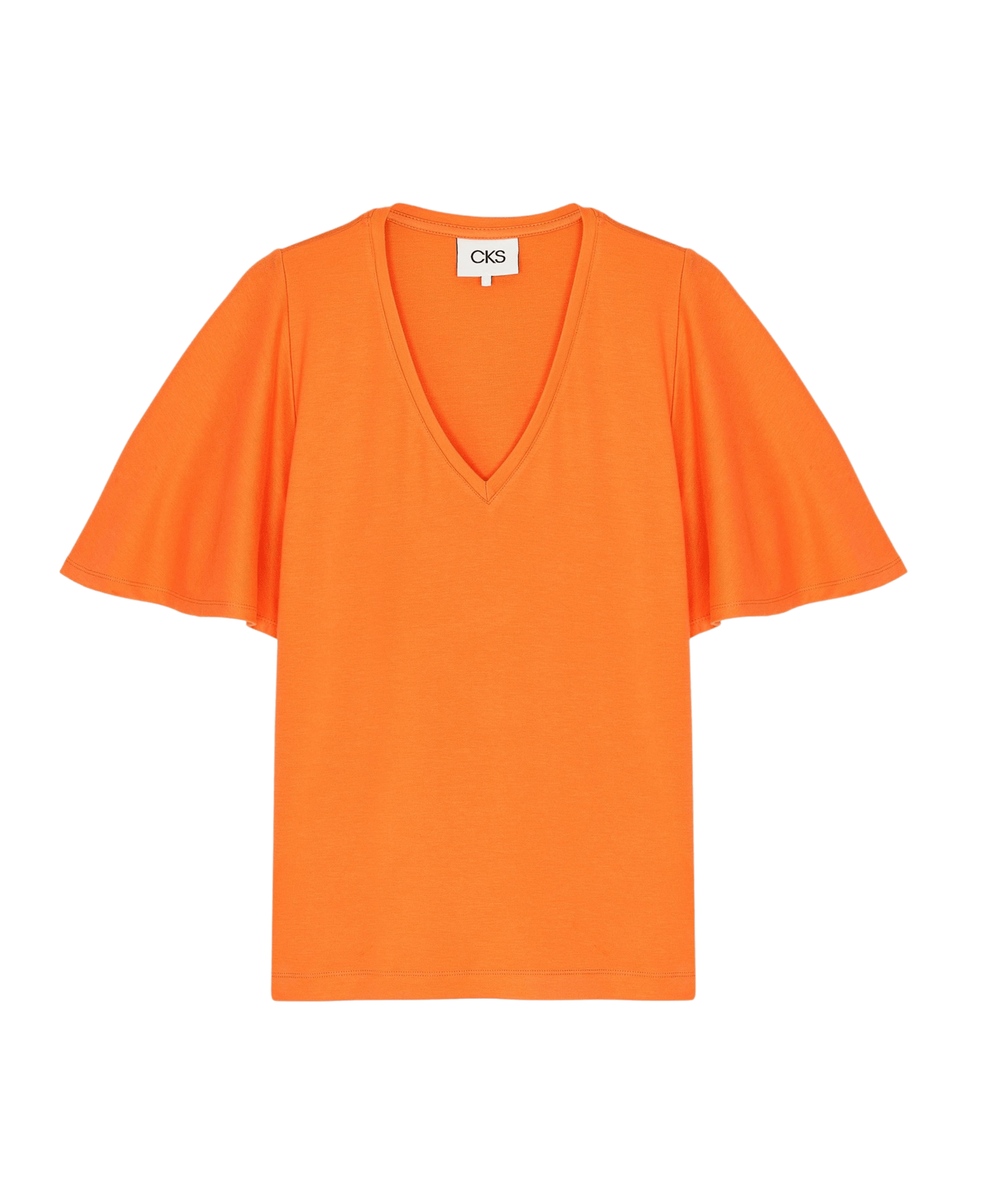 Camiseta CKS Tiko Bright Orange - ECRU