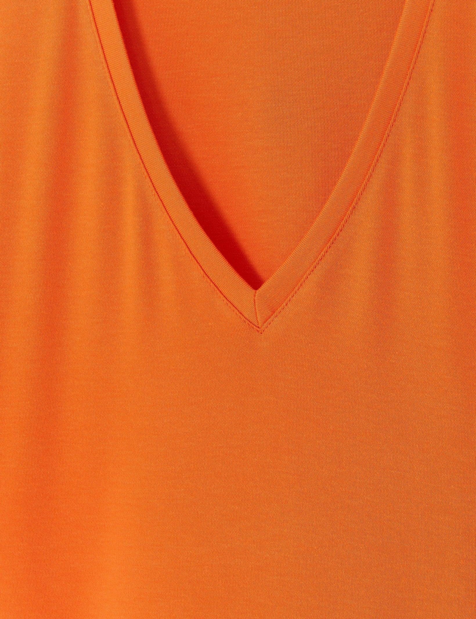 Camiseta CKS Tiko Bright Orange - ECRU