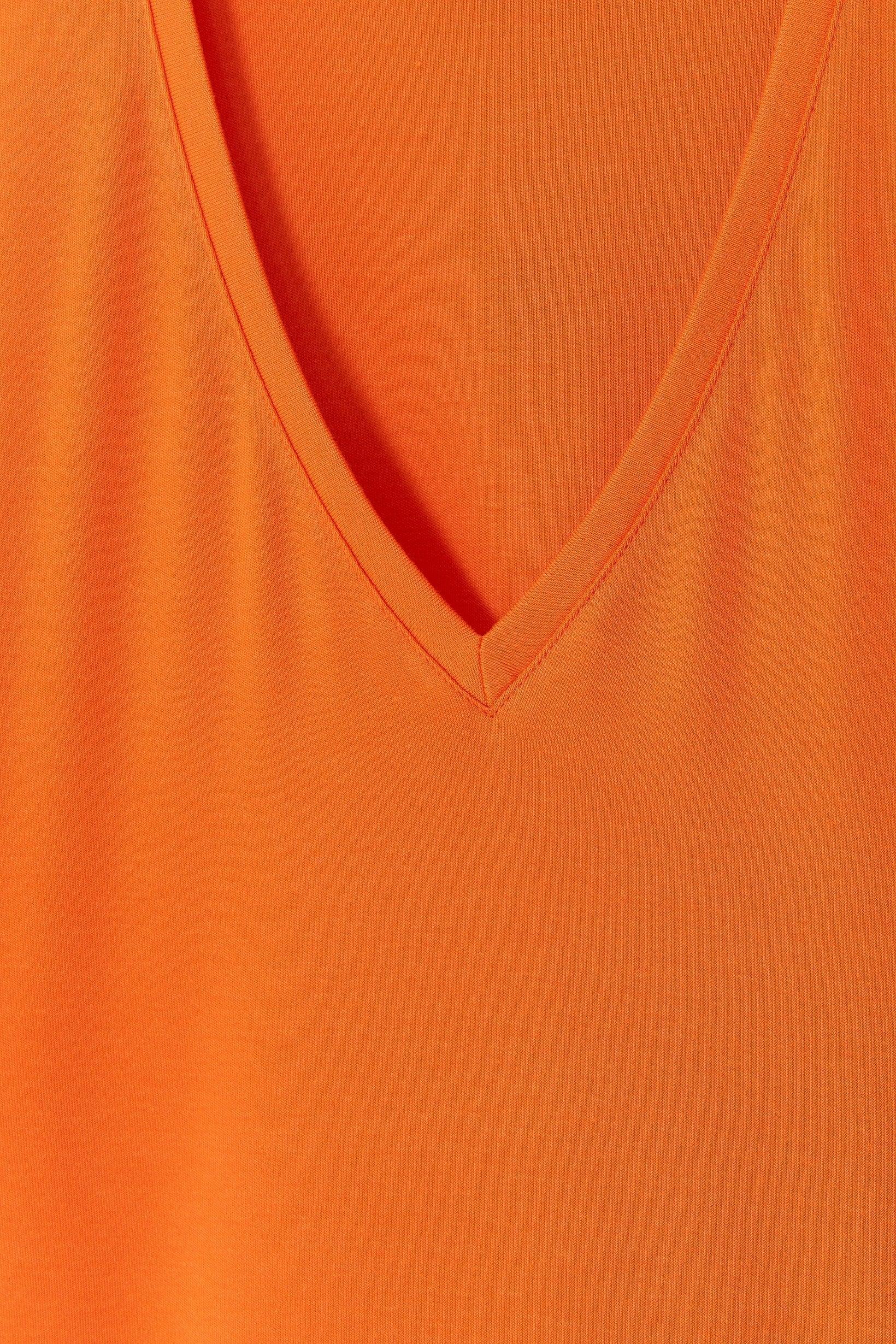 Camiseta CKS Tiko Bright Orange - ECRU