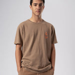 Camiseta Dantas Cocoa Orange Logo - ECRU