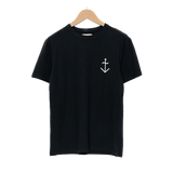 Camiseta Dantas Dark Navy Ecru Logo - ECRU