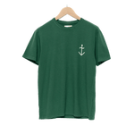 Camiseta Dantas Hunter Green Ecru Logo - ECRU