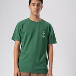 Camiseta Dantas Hunter Green Ecru Logo - ECRU