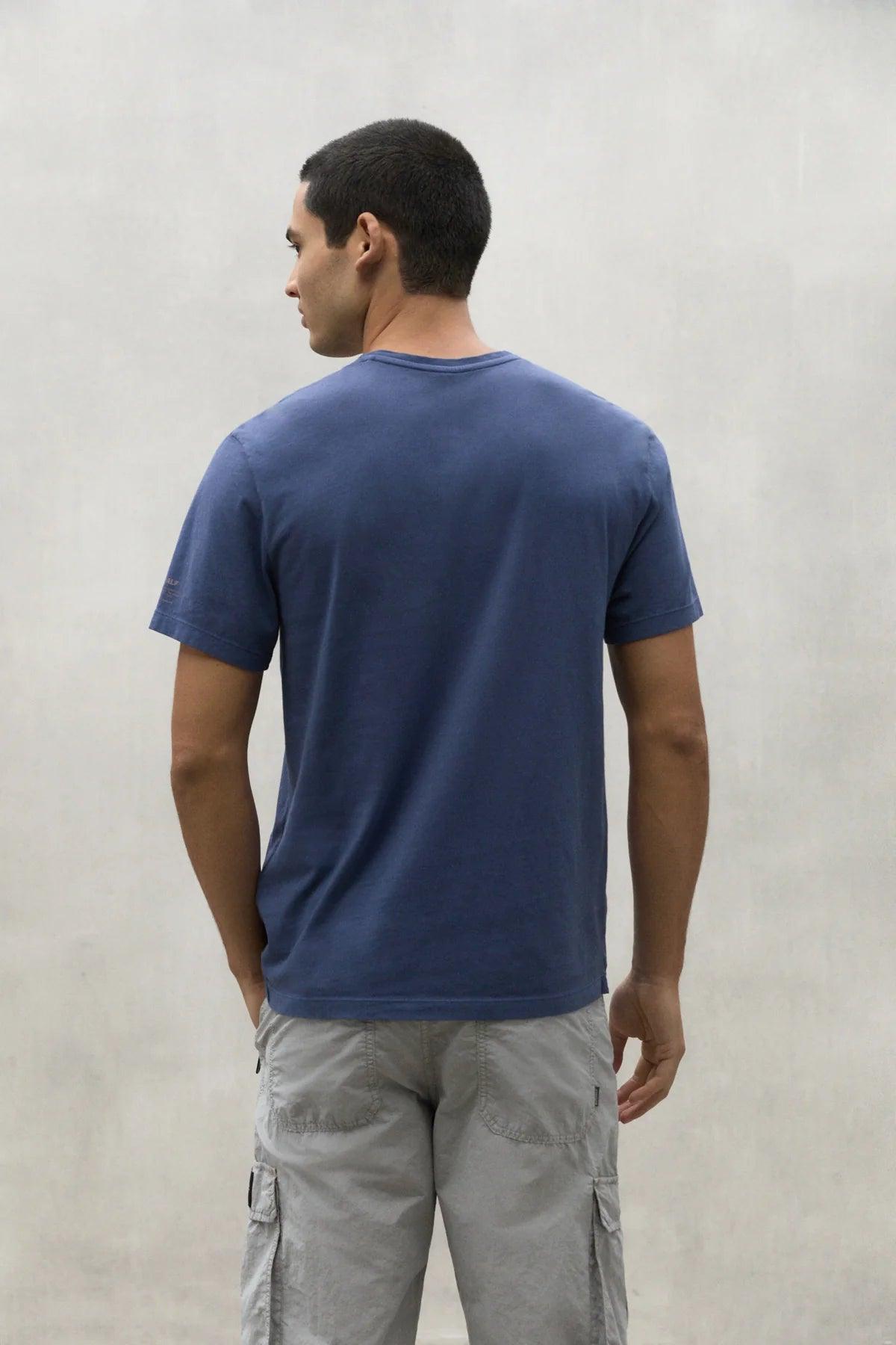 Camiseta de Hombre Ecoalf Birca Light Indigo - ECRU