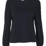 Camiseta de Mujer Vero Moda Manga Larga Abullonada Kerry Black - ECRU