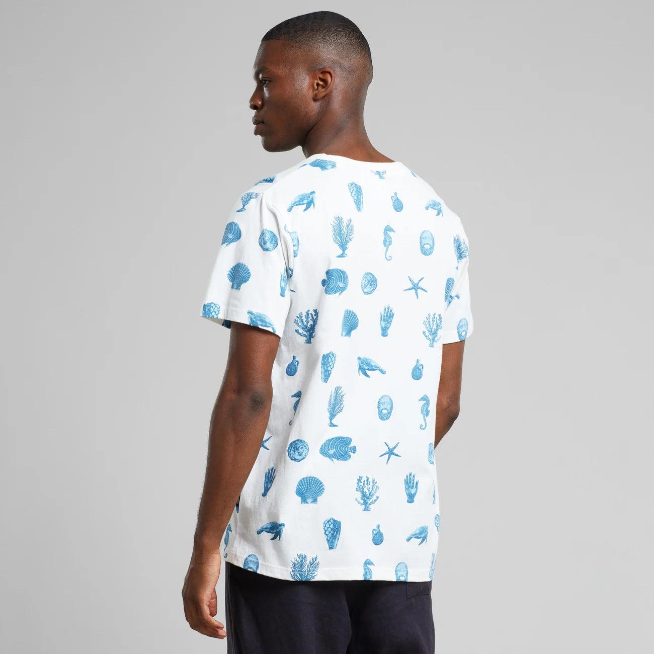 Camiseta Dedicated Stockholm Ocean Life AOP Off White - ECRU