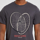 Camiseta Dedicated Stockholm Velo Love Tires Charcoal - ECRU