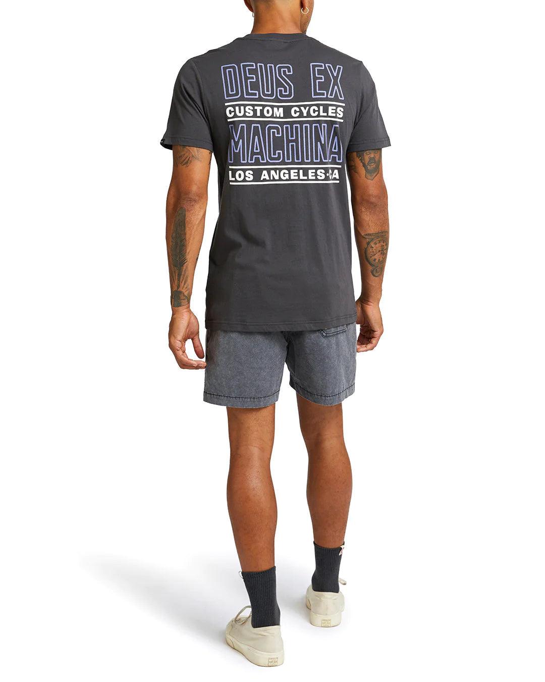 Camiseta Deus Ex Machina Beam Tee Anthracite - ECRU