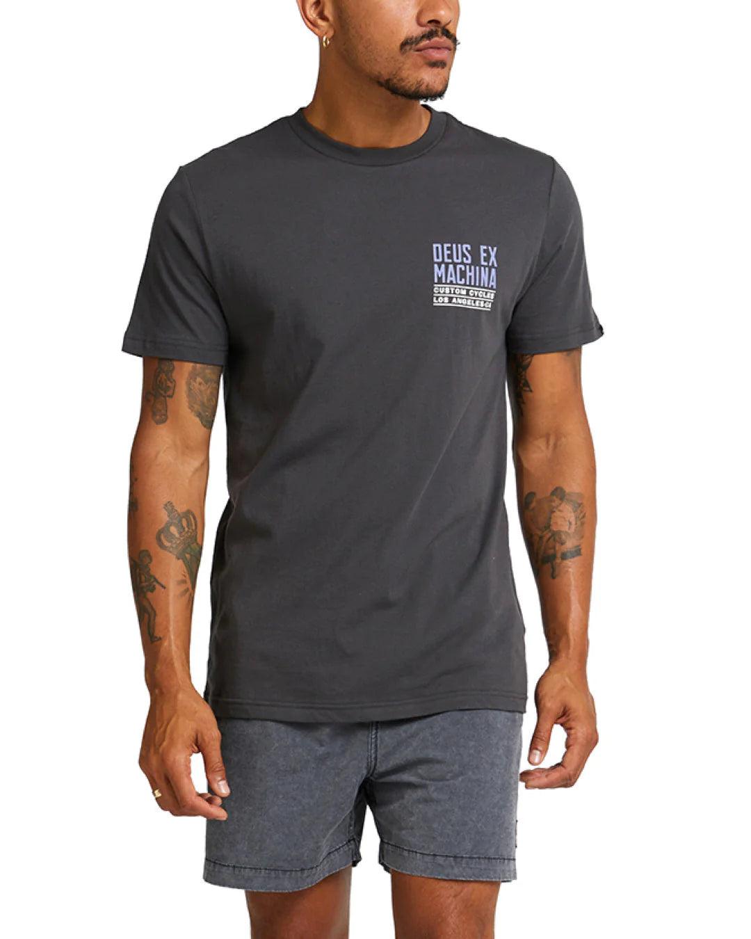 Camiseta Deus Ex Machina Beam Tee Anthracite - ECRU