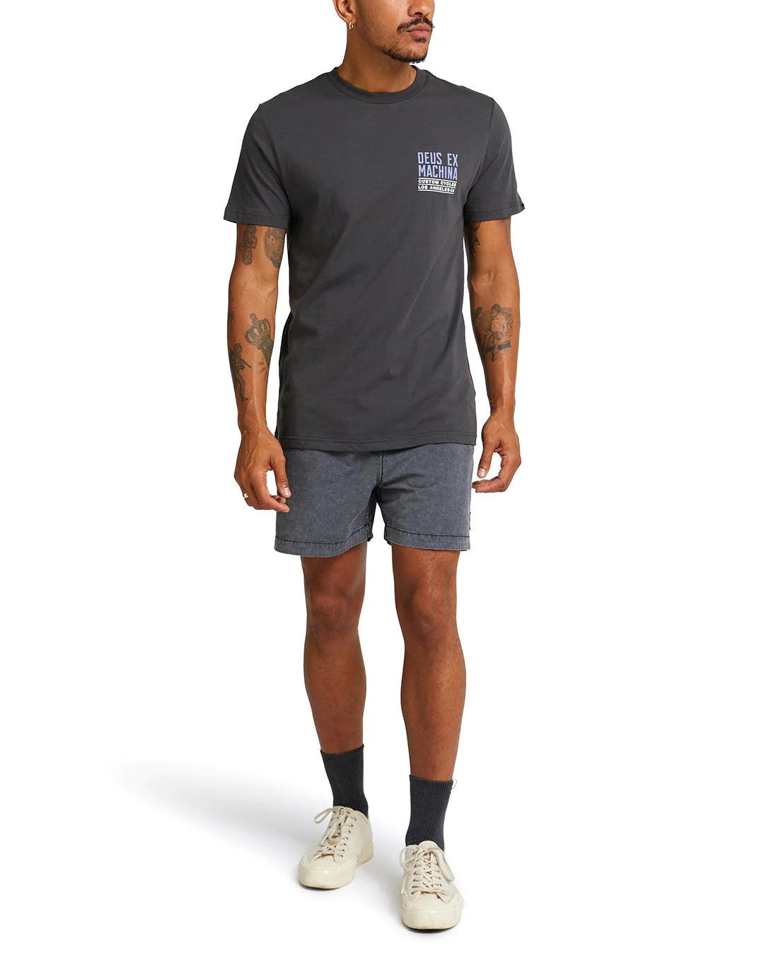 Camiseta Deus Ex Machina Beam Tee Anthracite - ECRU