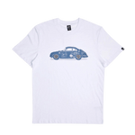 Camiseta Deus Ex Machina Classic 356 Porsche Tee White - ECRU