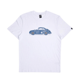 Camiseta Deus Ex Machina Classic 356 Porsche Tee White - ECRU