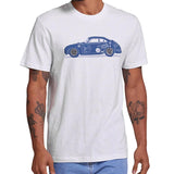 Camiseta Deus Ex Machina Classic 356 Porsche Tee White - ECRU