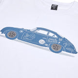 Camiseta Deus Ex Machina Classic 356 Porsche Tee White - ECRU