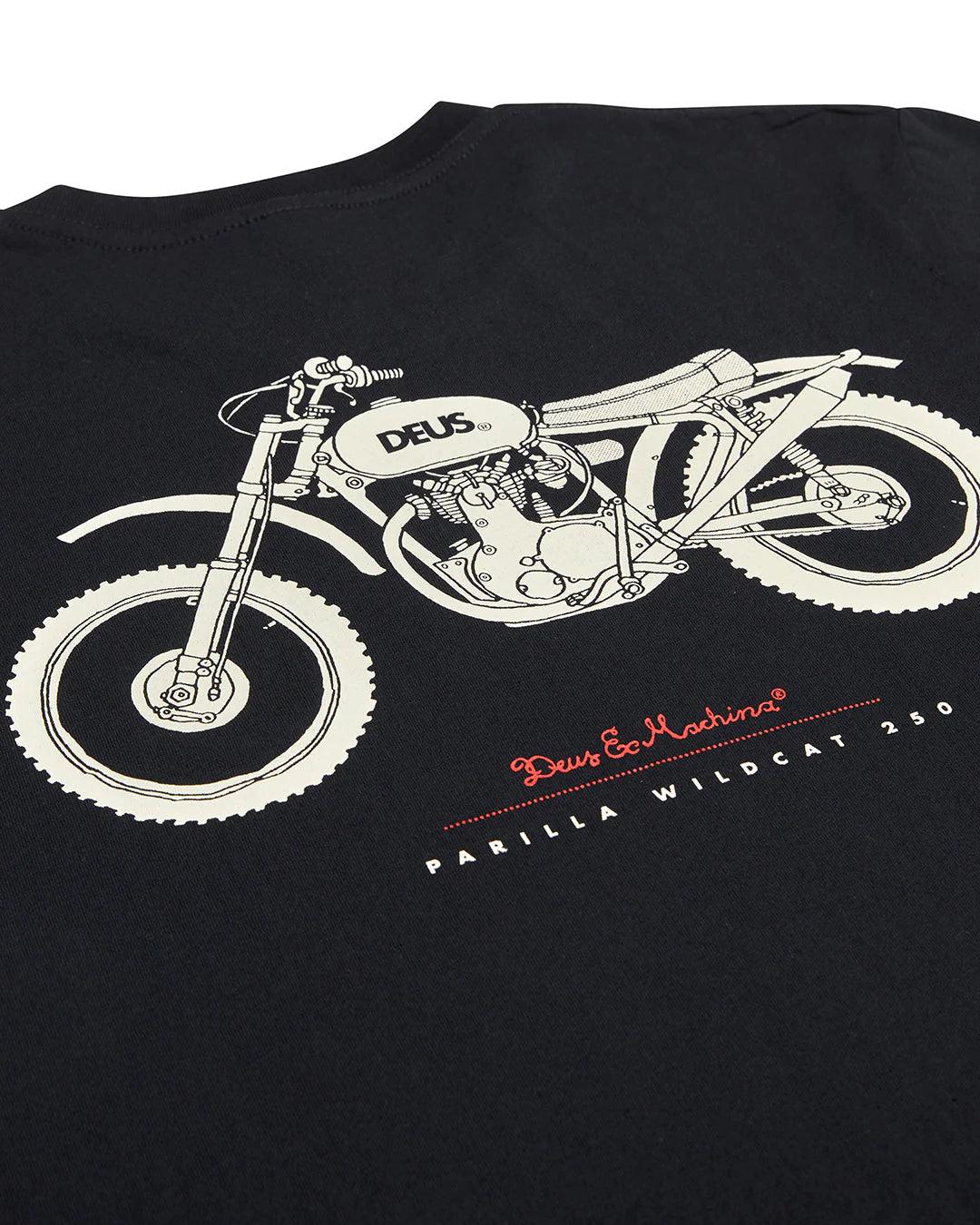 Camiseta Deus Ex Machina Classic Parrilla Tee Black - ECRU