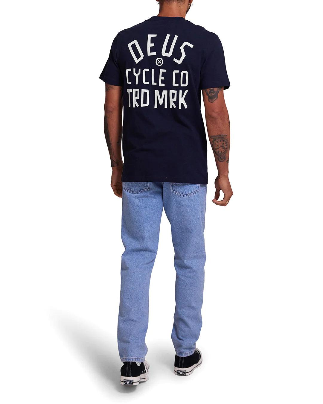 Camiseta Deus Ex Machina Classic Peaces Tee Navy - ECRU