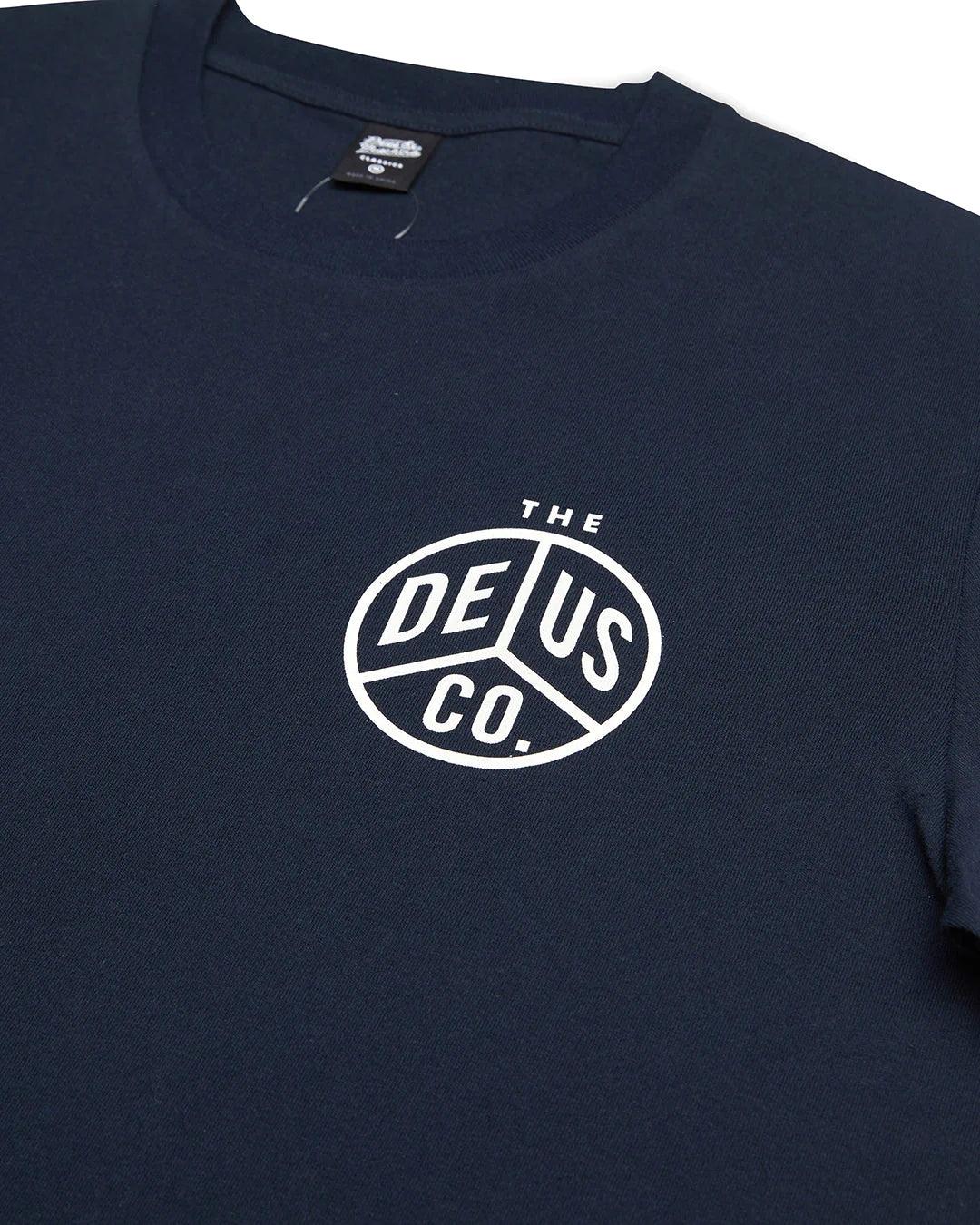 Camiseta Deus Ex Machina Classic Peaces Tee Navy - ECRU