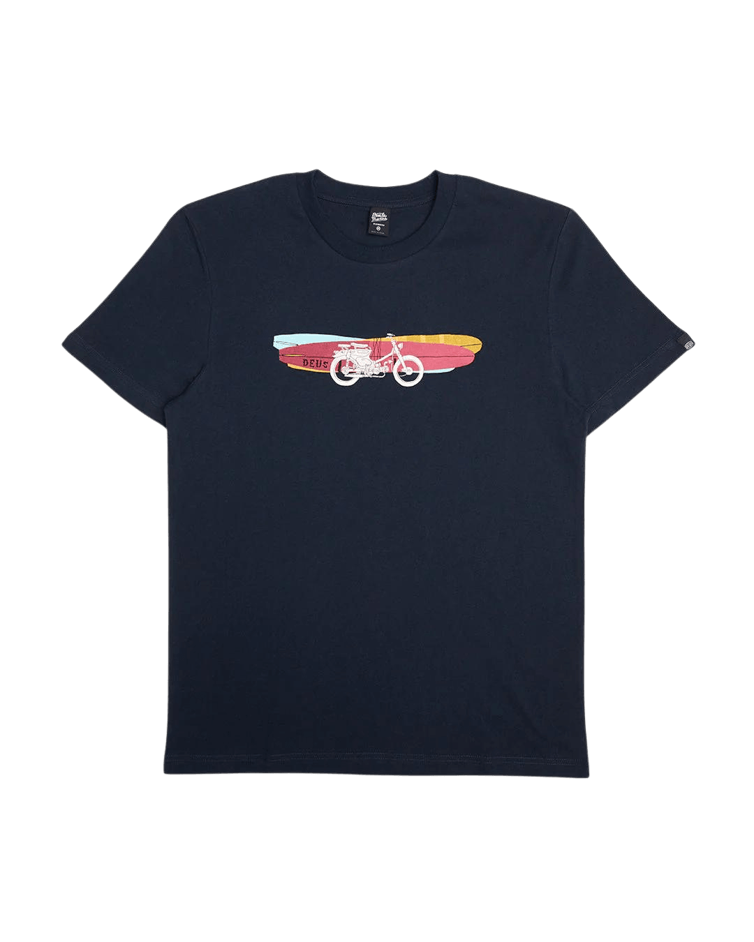 Camiseta Deus Ex Machina Classic Seasider Tee Navy - ECRU