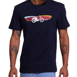 Camiseta Deus Ex Machina Classic Seasider Tee Navy - ECRU