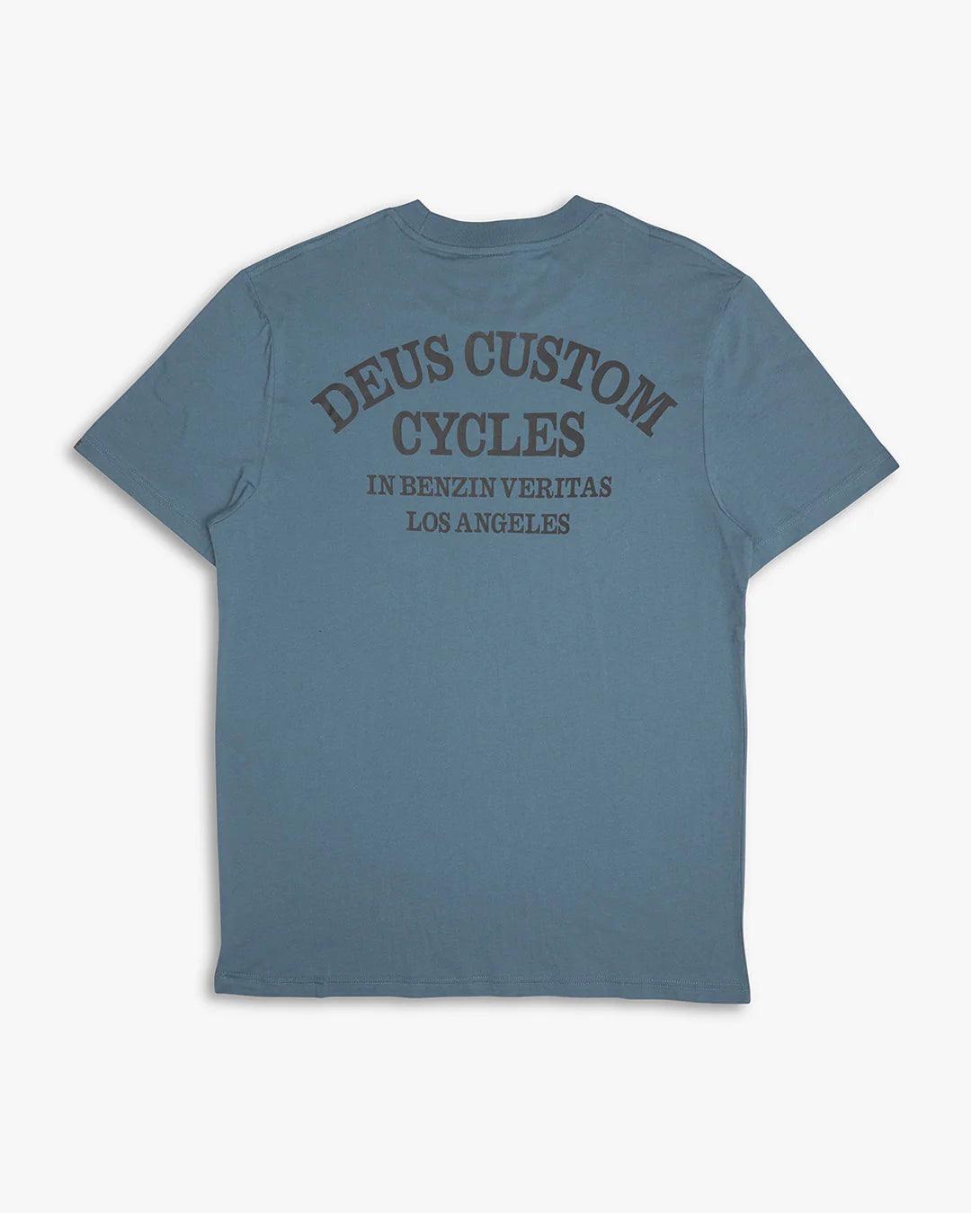 Camiseta Deus Ex Machina Clutch Tee Smoke Blue - ECRU