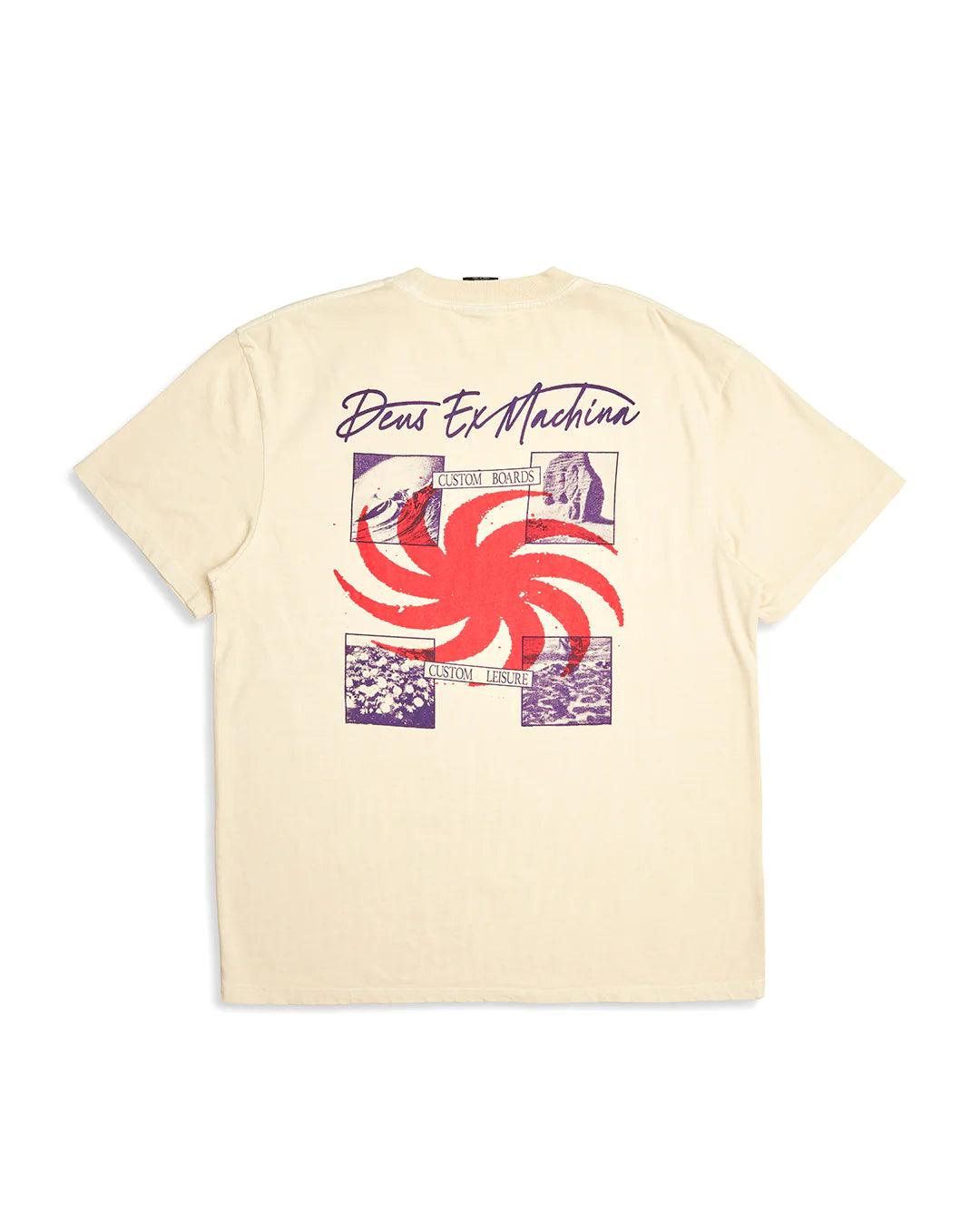 Camiseta Deus Ex Machina Custom Leisure Tee Dirty White - ECRU