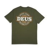 Camiseta Deus Ex Machina Hot Streak Tee Loden Green - ECRU