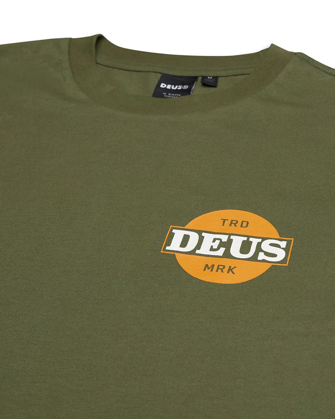 Camiseta Deus Ex Machina Hot Streak Tee Loden Green - ECRU