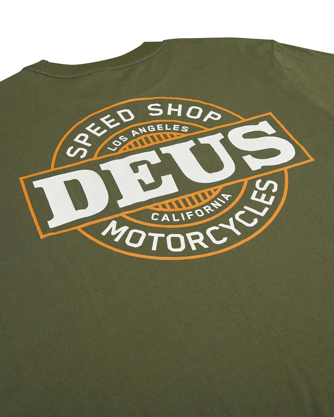 Camiseta Deus Ex Machina Hot Streak Tee Loden Green - ECRU