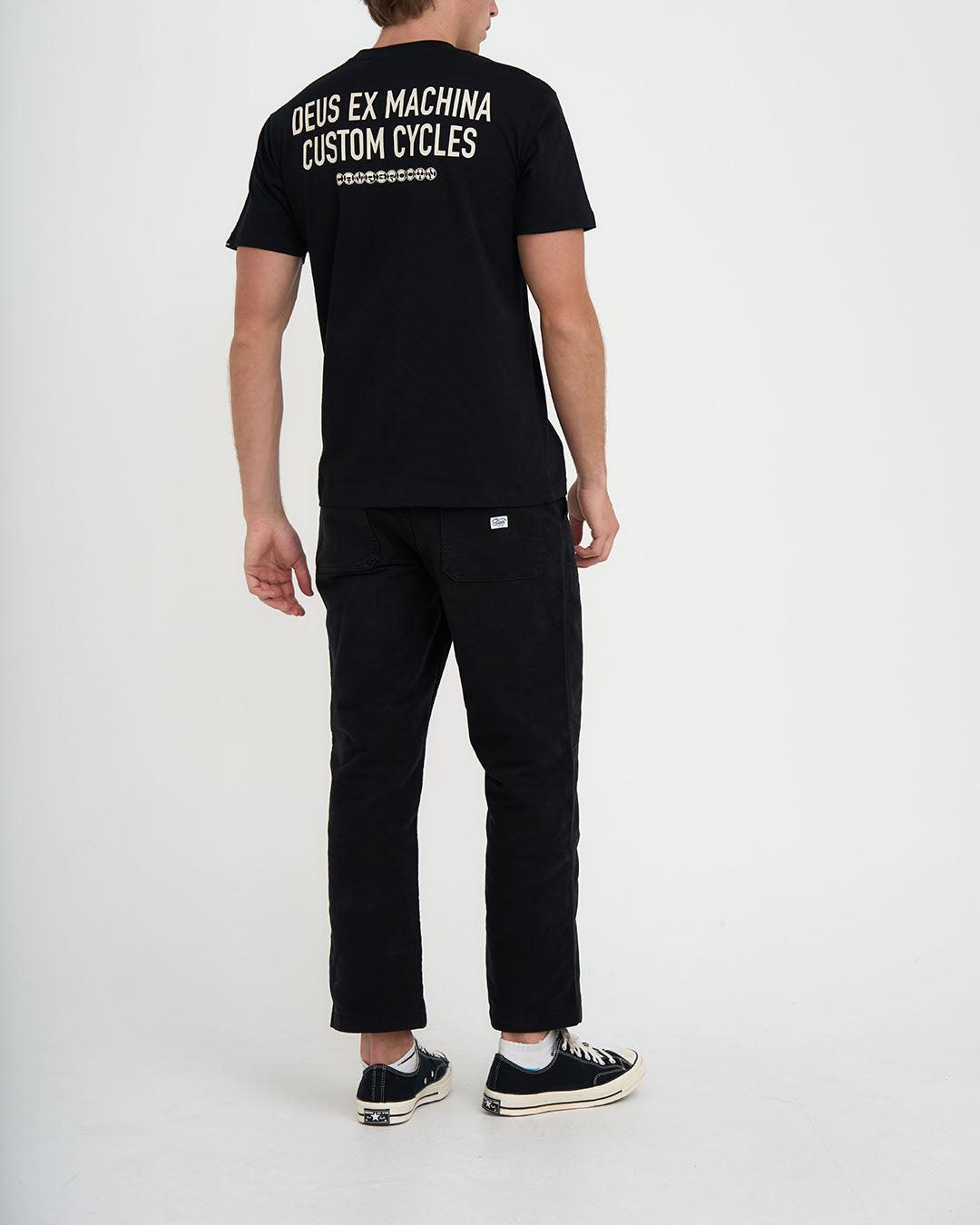 Camiseta Deus Ex Machina Inline Black - ECRU