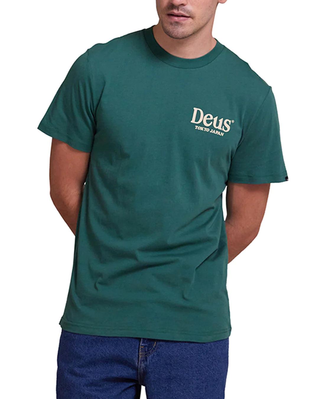 Camiseta Deus Ex Machina Metro Tee Work Green - ECRU