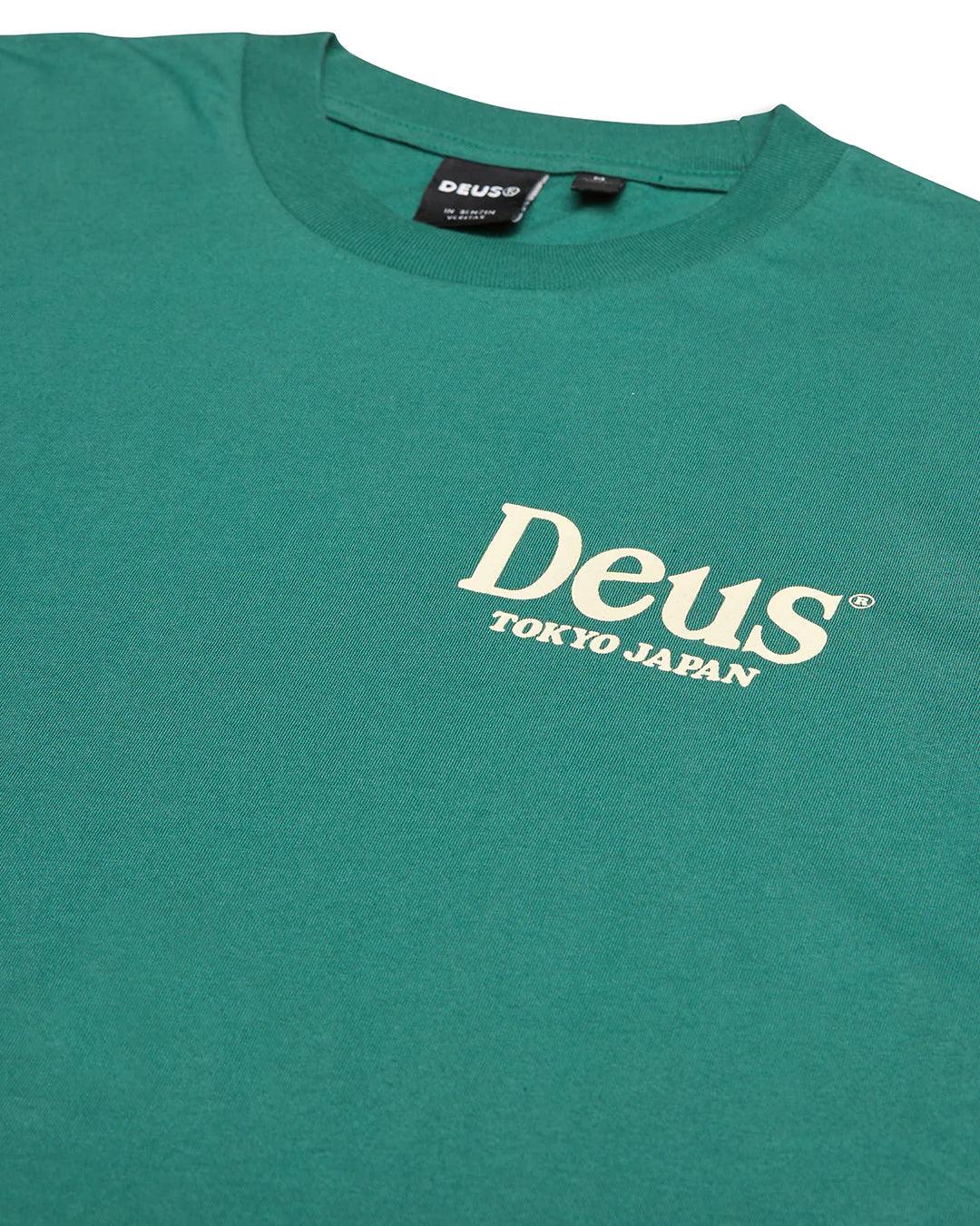 Camiseta Deus Ex Machina Metro Tee Work Green - ECRU