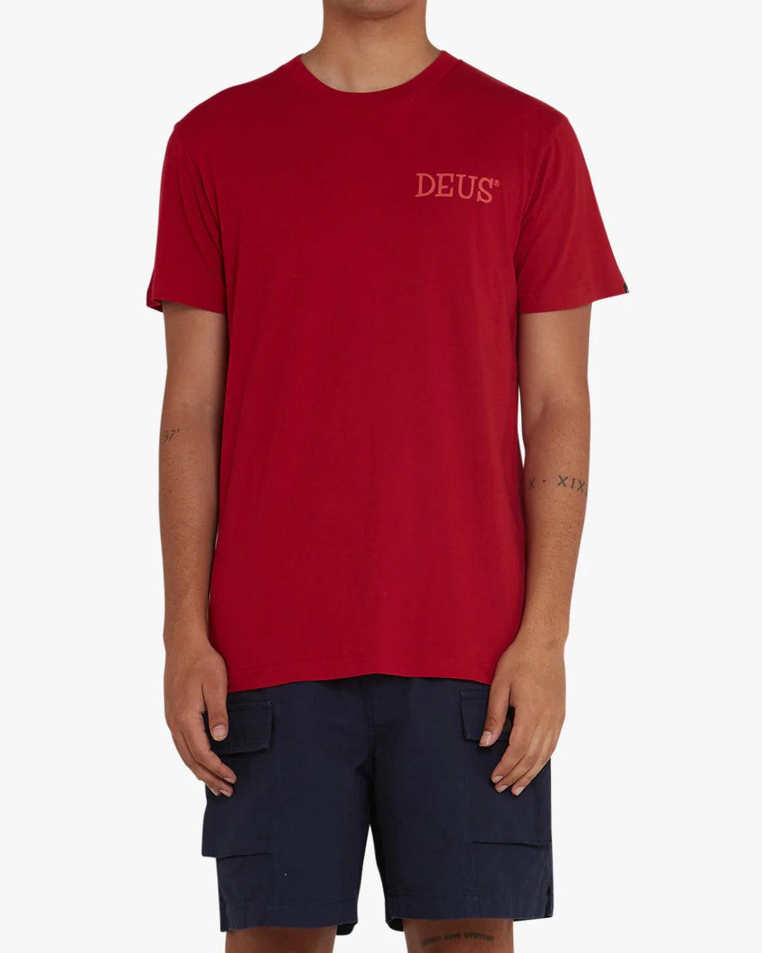 Camiseta Deus Ex Machina Portal Rocco Red - ECRU