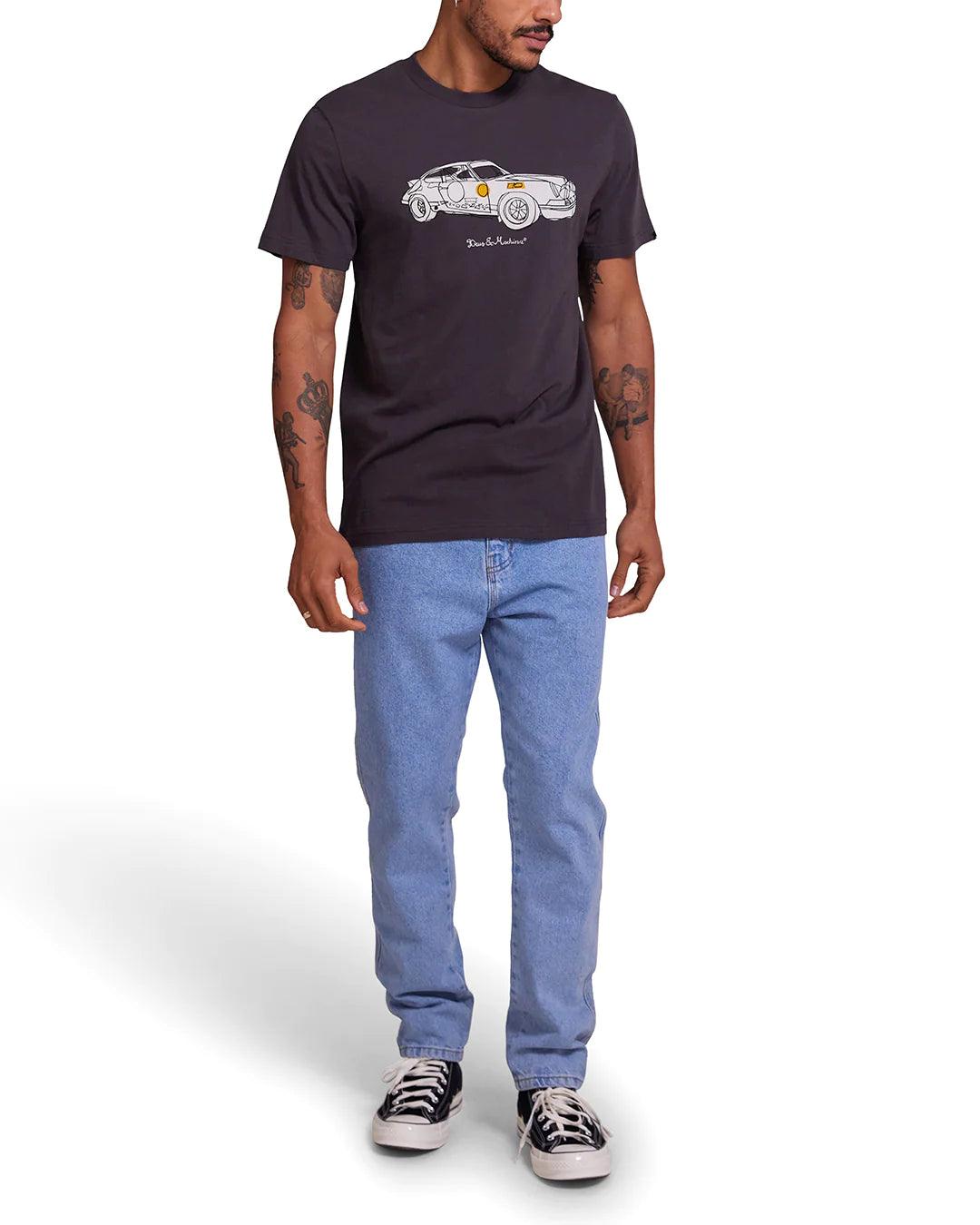 Camiseta Deus Ex Machina Rally Tee Anthracite - ECRU