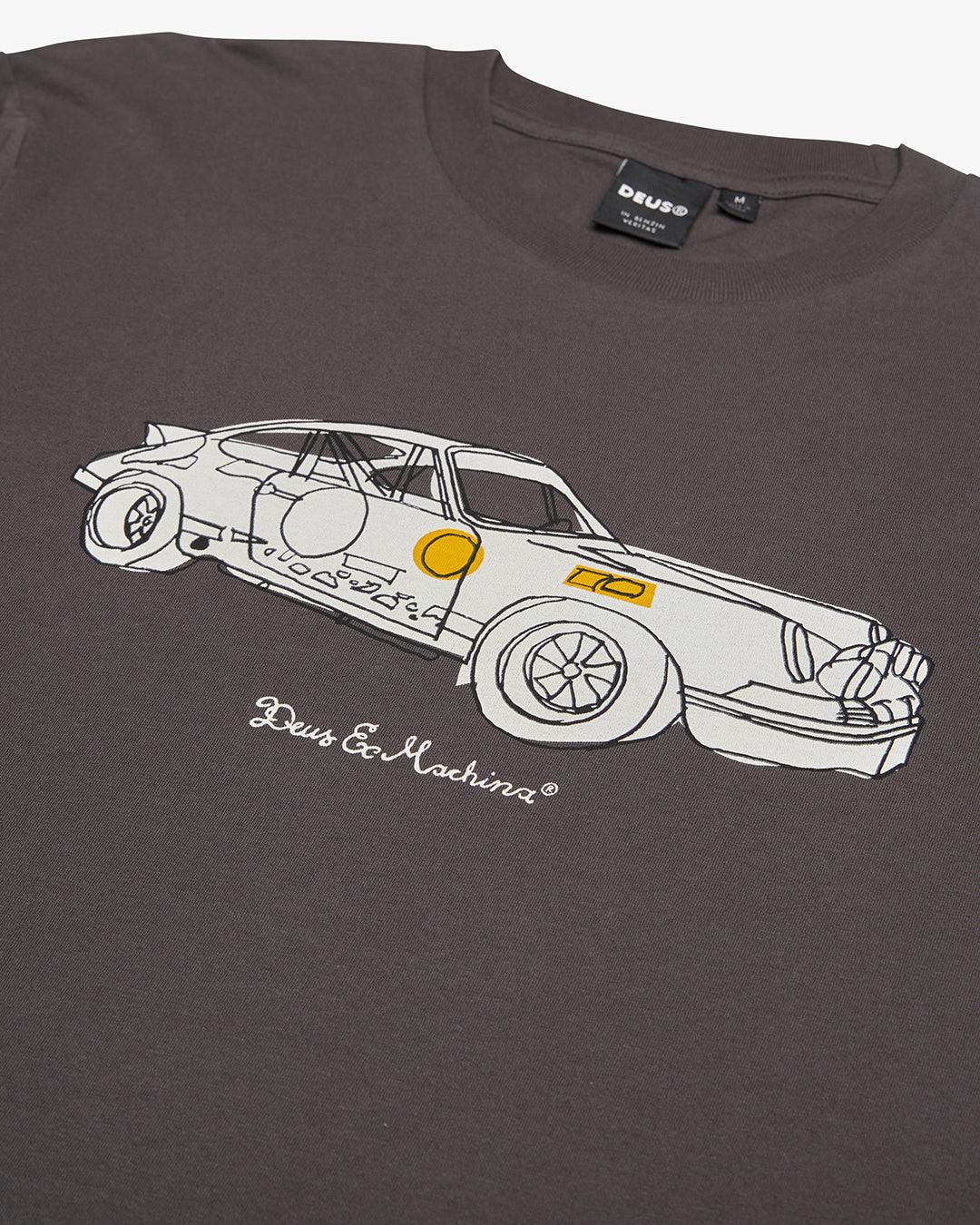 Camiseta Deus Ex Machina Rally Tee Anthracite - ECRU