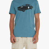 Camiseta Deus Ex Machina Rallyeye Smoke Blue - ECRU