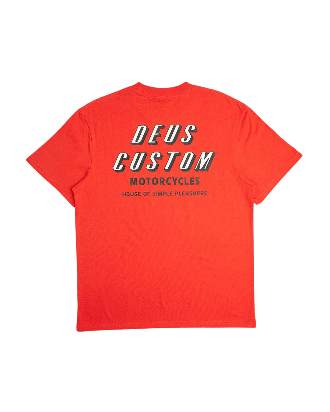 Camiseta Deus Ex Machina Shimmy Mandarin Red - ECRU