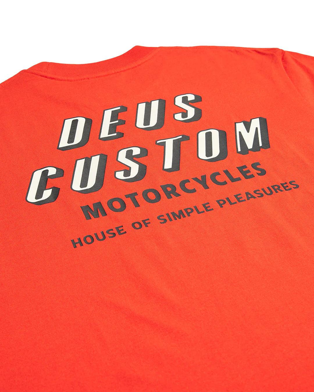 Camiseta Deus Ex Machina Shimmy Mandarin Red - ECRU