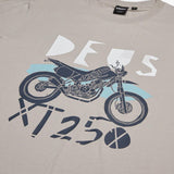 Camiseta Deus Ex Machina XT250 Silver Lining - ECRU