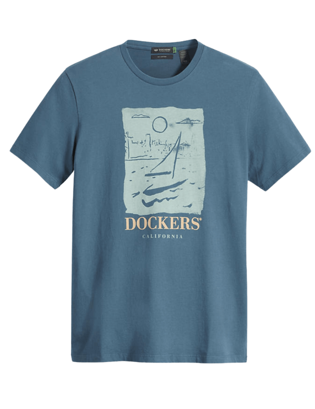 Camiseta Dockers® City By The Bay Indian Teal Blue - ECRU