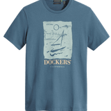 Camiseta Dockers® City By The Bay Indian Teal Blue - ECRU