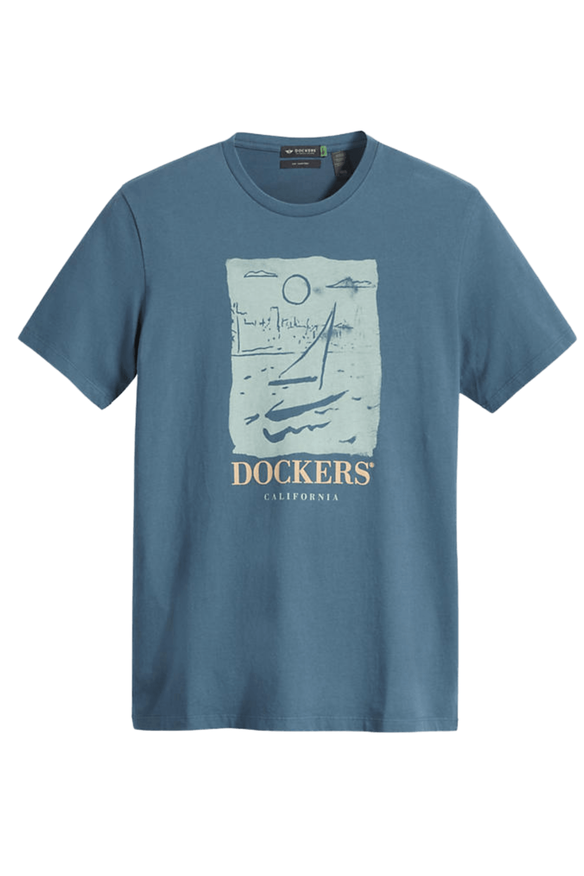 Camiseta Dockers® City By The Bay Indian Teal Blue - ECRU